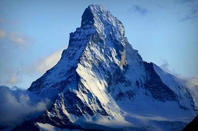 The Matterhorn is well known tourist attraction in Switzerland