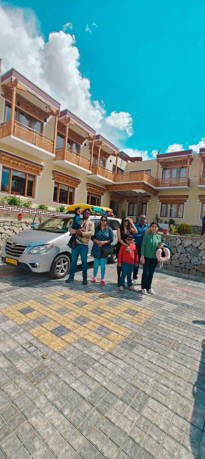 Our Happy Customer Mr Surajit Pal & Mr Pranab Debnath with their family at Leh Ladakh Tour Package