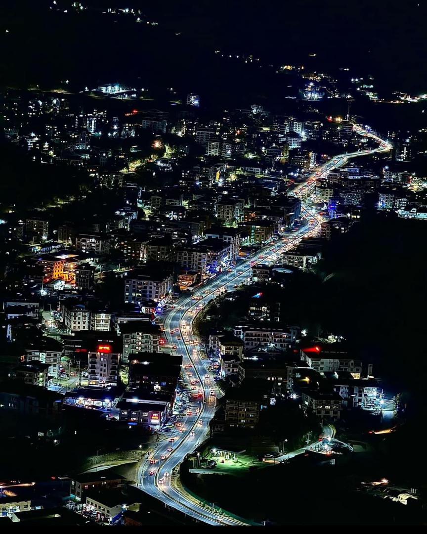 night view of Thimphu city