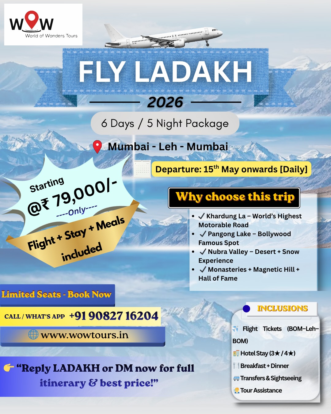Ladakh Group Detacher - Mumbai - Lah - Mumbai - May 26