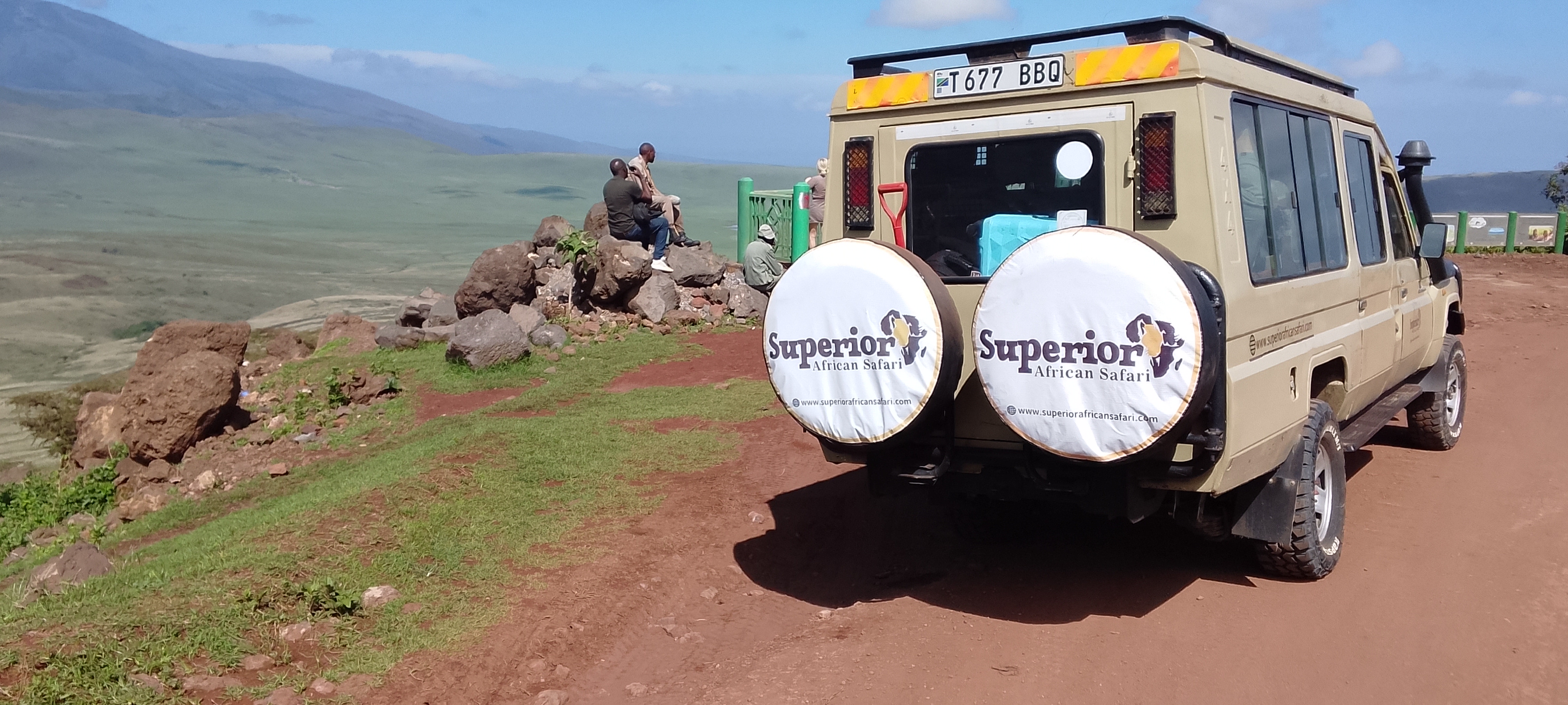 A 4x4 Land Cruiser safari vehicle.