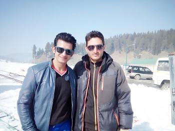 Sharman Joshi skiing with our team