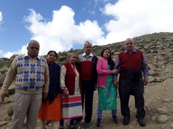 Tourist senior citizens group
