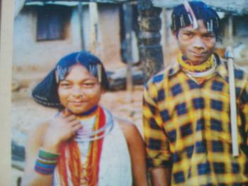 Dongaria Kondh couple at Village- Orissa