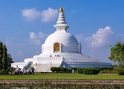 World Peace Pagoda Lumbini in Pokhara