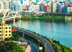 Hatirjheel lake in Dhaka