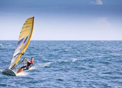 Windsurfing in Araucania in Araucania