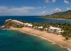 Curtain Bluff Beach in Leewards Island