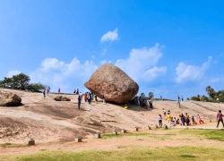 Krishna's Butter Ball in Mamallapuram