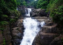 Bophill Falls in Dawki
