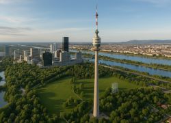 Danube Tower in Austria City