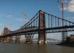 The Hercílio Luz Bridge in Santa Catarina
