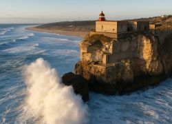 Nazare Lighthouse in Nazare