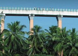 Mathur Aqueduct in Kanyakumari