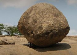 Krishna's Butterball in Mahabalipuram