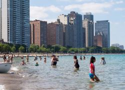 Oak Street Beach in Chicago