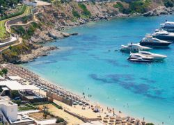 Psarou Beach in Mykonos