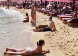 Super Paradise Beach in Mykonos