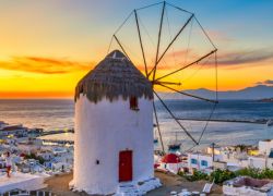 Windmills in Mykonos in Mykonos