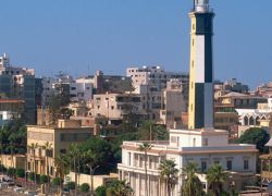 Lighthouse of Port Said in Port Said