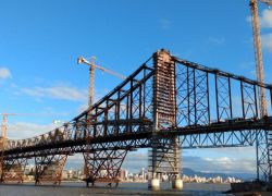 The Hercílio Luz Bridge in Santa Catarina