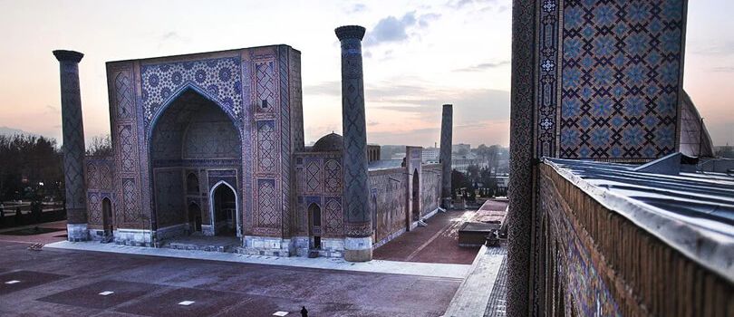 Amu Darya River and Urganch Central Mosque