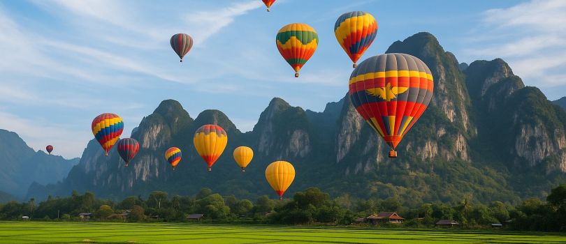 Balloons Over Vang Vieng