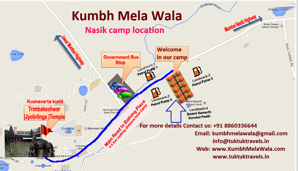 Kumbh Mela Wala camp location