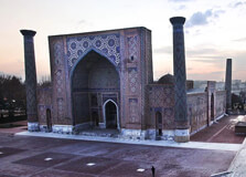 Amu Darya River and Urganch Central Mosque in Urganch