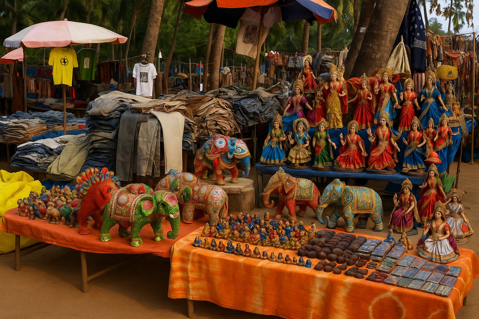 Anjuna Flea Market in Anjuna