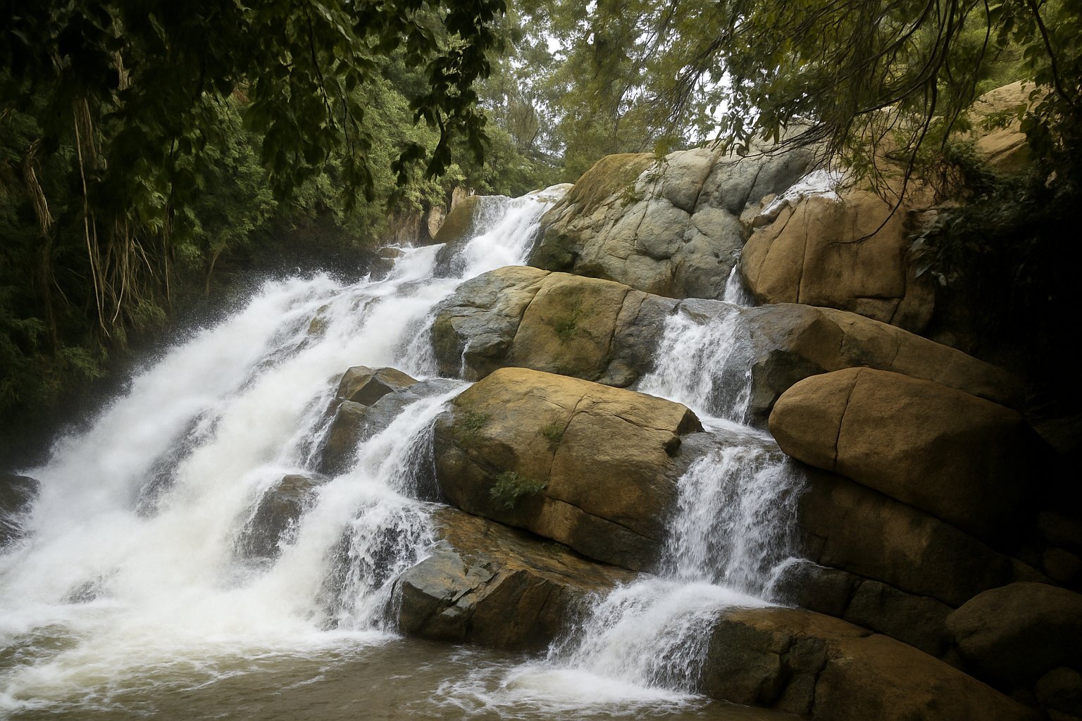 Aruvikkuzhi Waterfalls in Kumarakom