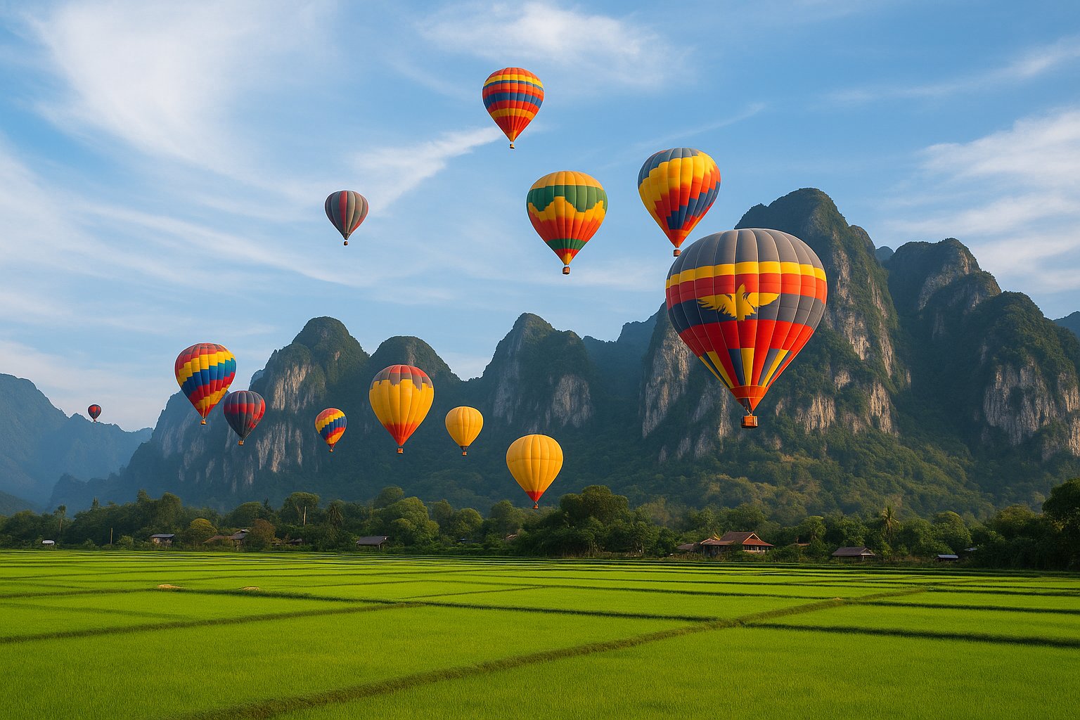 Balloons Over Vang Vieng