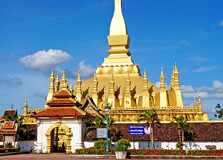 Black Stupa (That Dam) in Vientiane