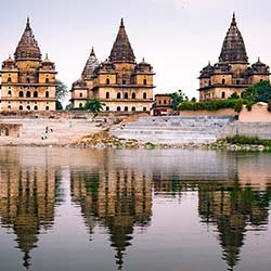 Chattris (Cenotaphs) in Orchha