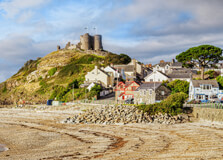 Criccieth Beach in Wales