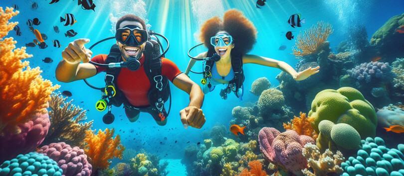Diving at Gota Abu Ramada