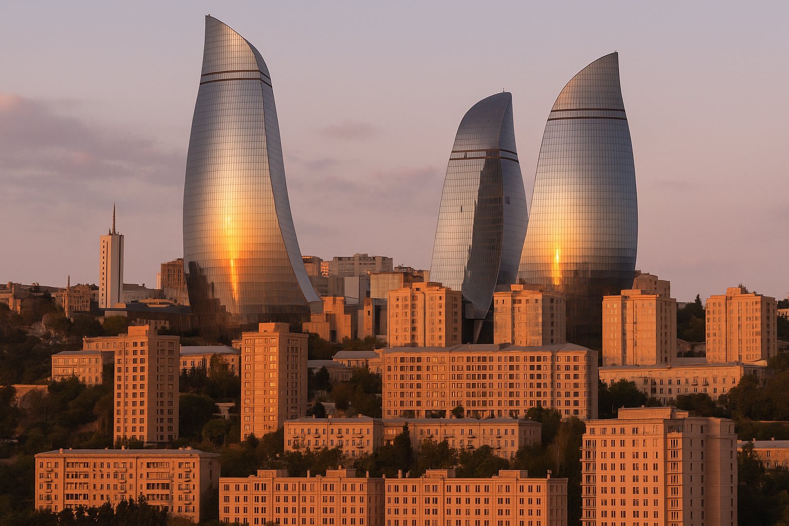Flame Towers in Baku