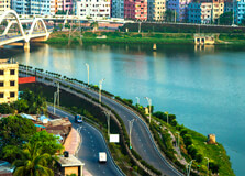 Hatirjheel lake in Dhaka