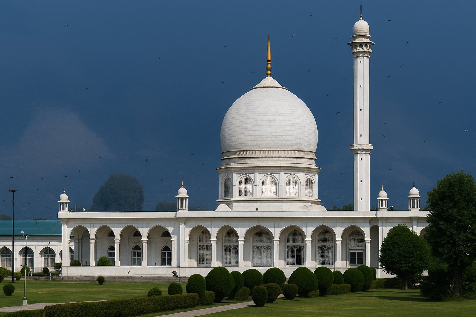 Hazratbal Mosque in Srinagar