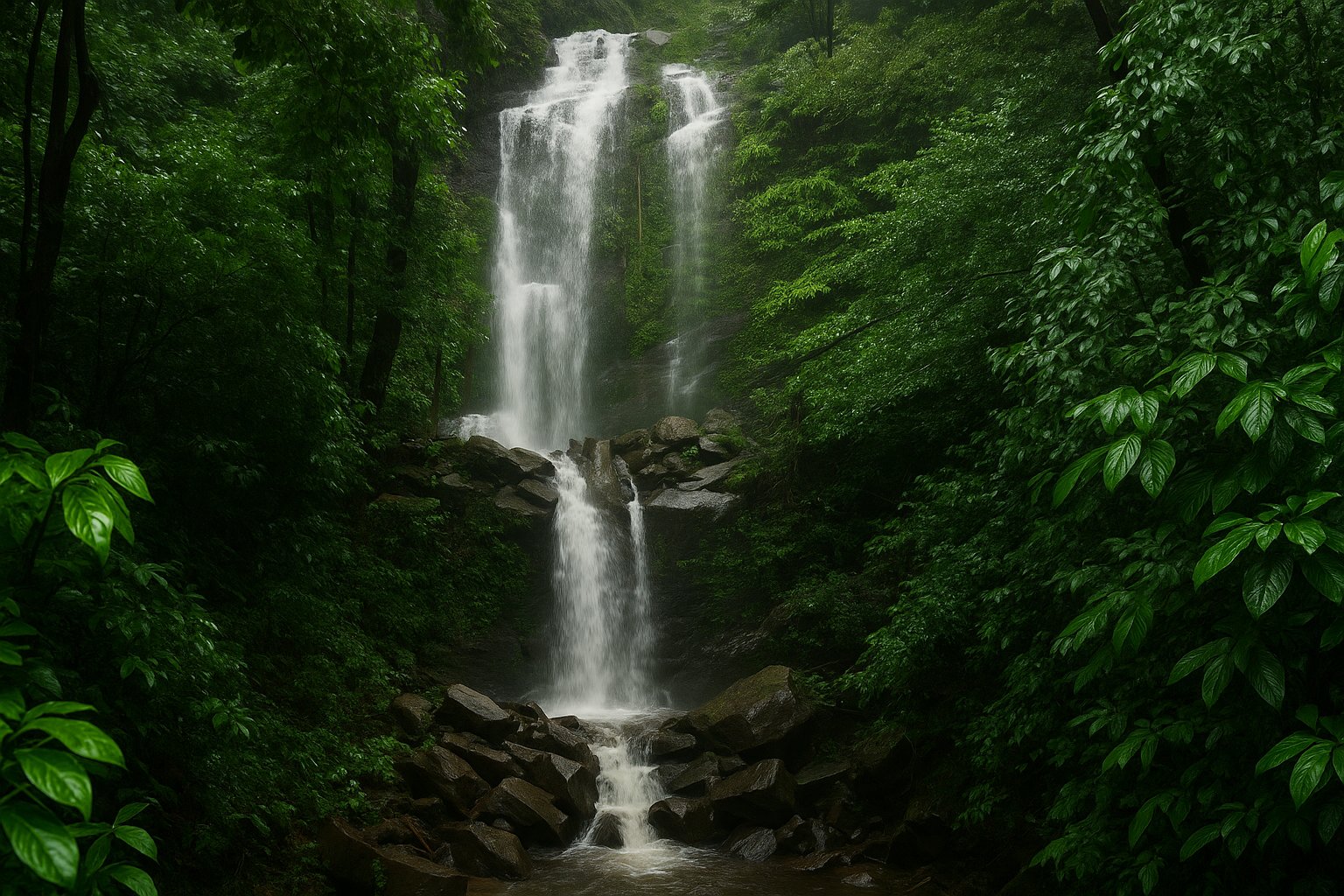 Hidlumane Falls in Shimoga