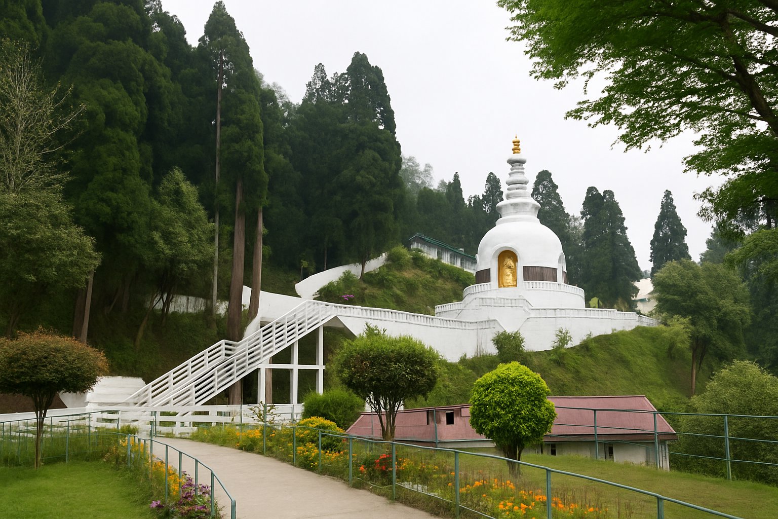 Japanese Peace Pagoda in Darjeeling