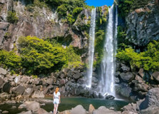 Jeongbang Waterfalls in Jeju