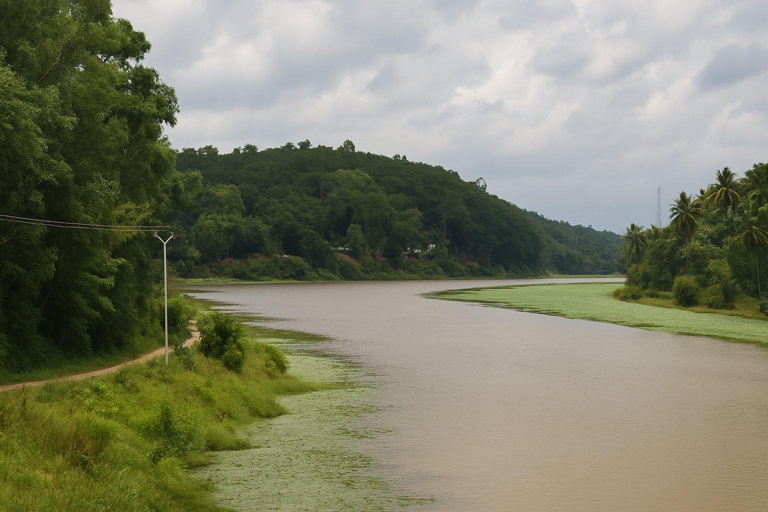 Karamana River in Kovalam