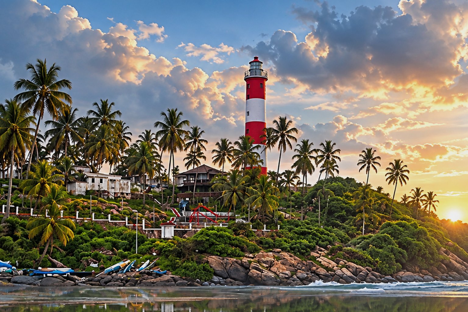 Lighthouse Beach in Kovalam