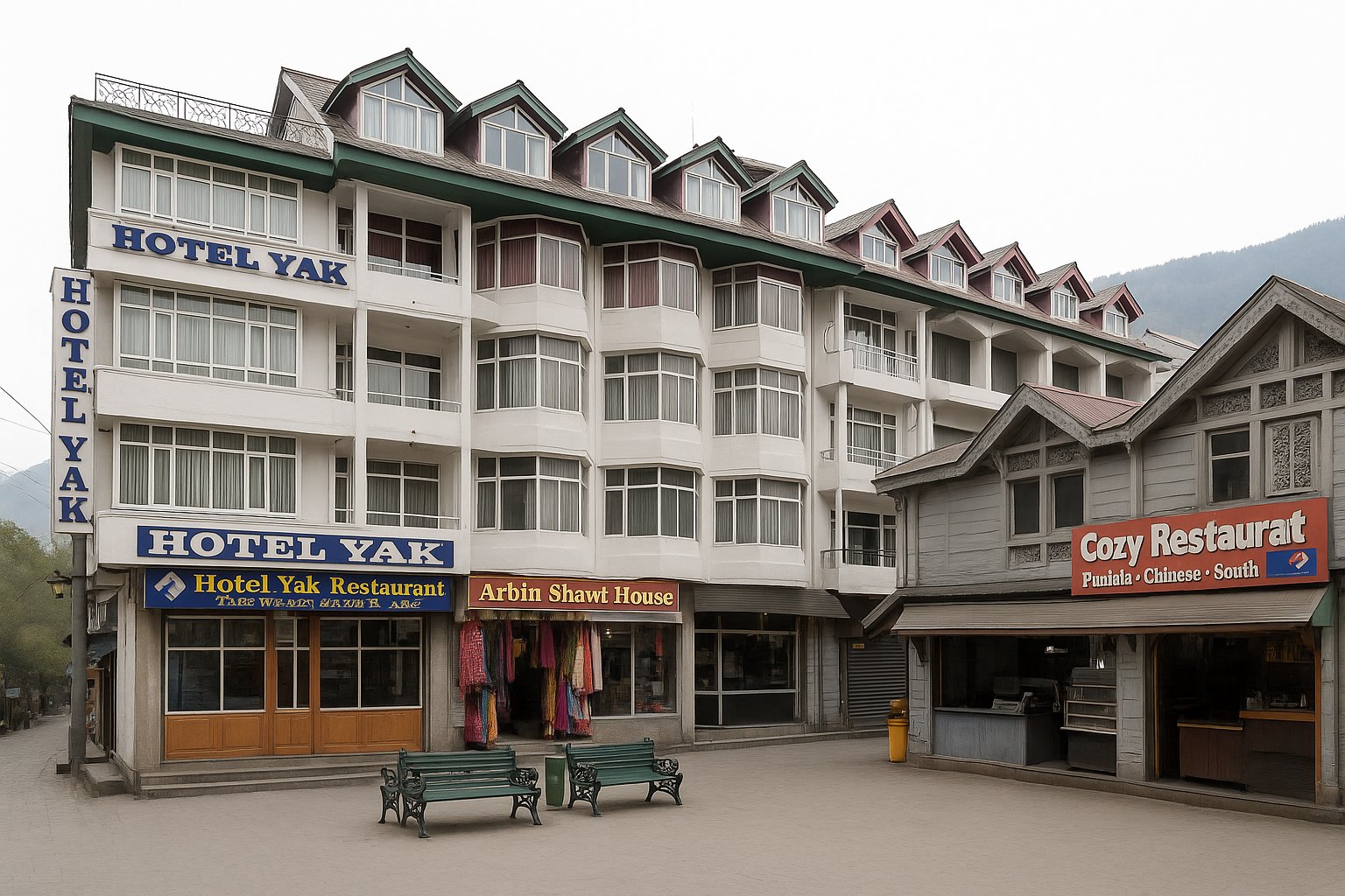 Mall Road in Manali