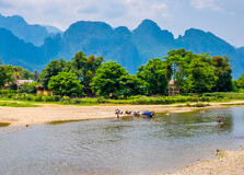 Nam Song River in Vang Vieng