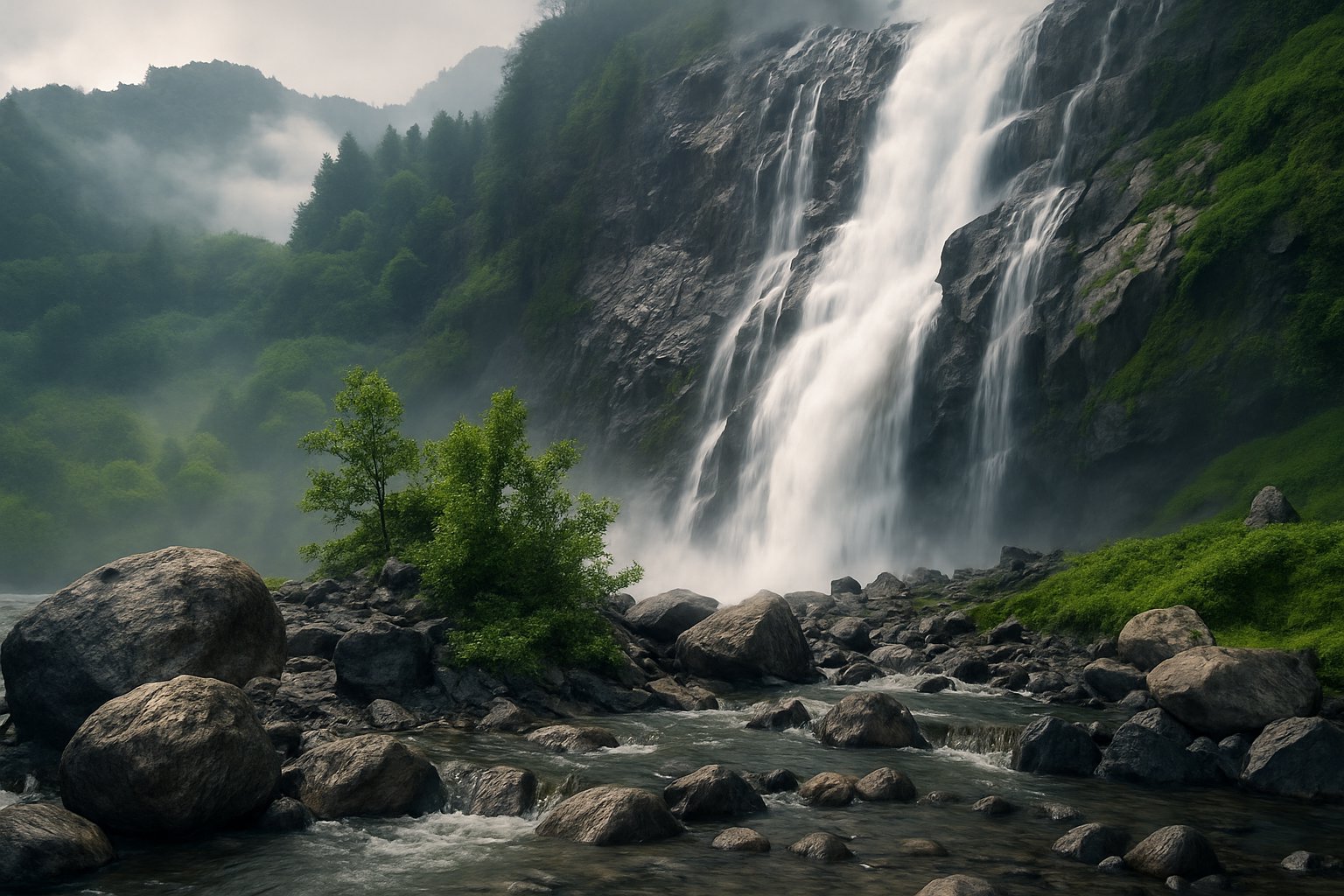 Nuranang Waterfall in Tawang