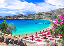 Paradise Beach in Mykonos