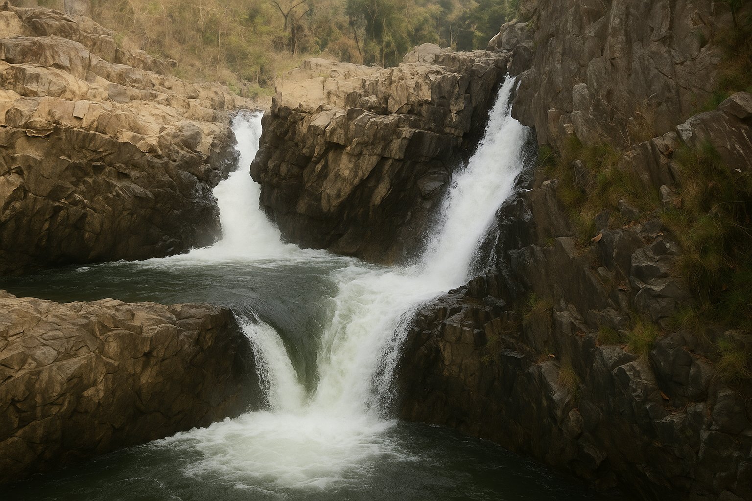 Pelga Falls in Tura