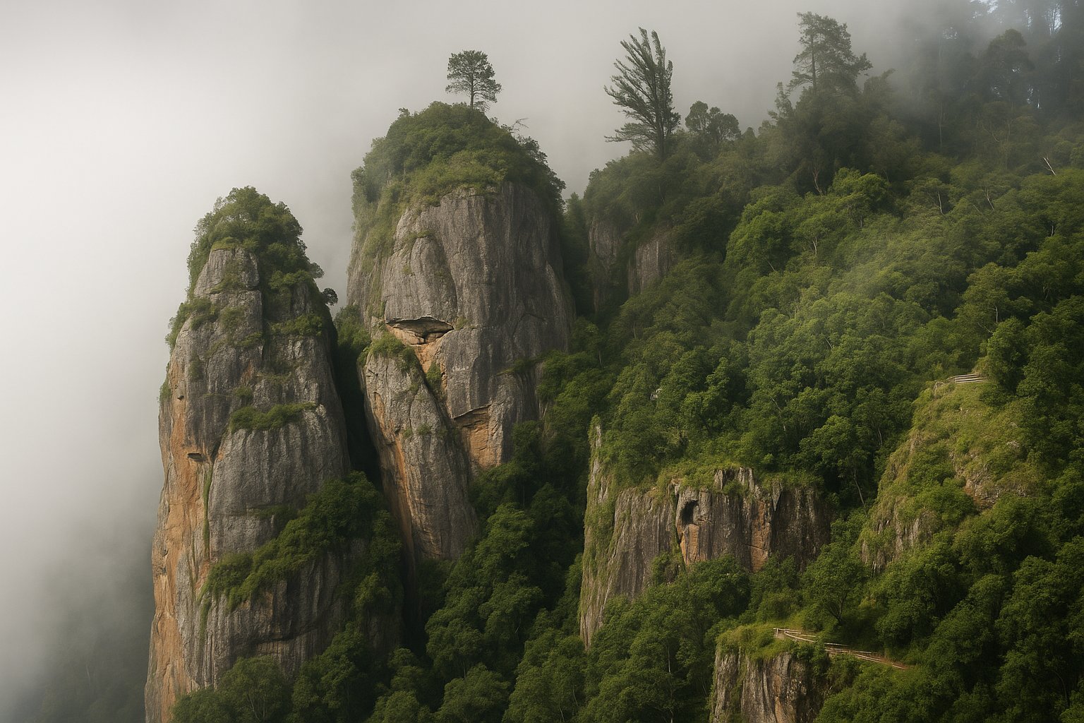 Pillar Rocks Viewpoint in Kodaikanal